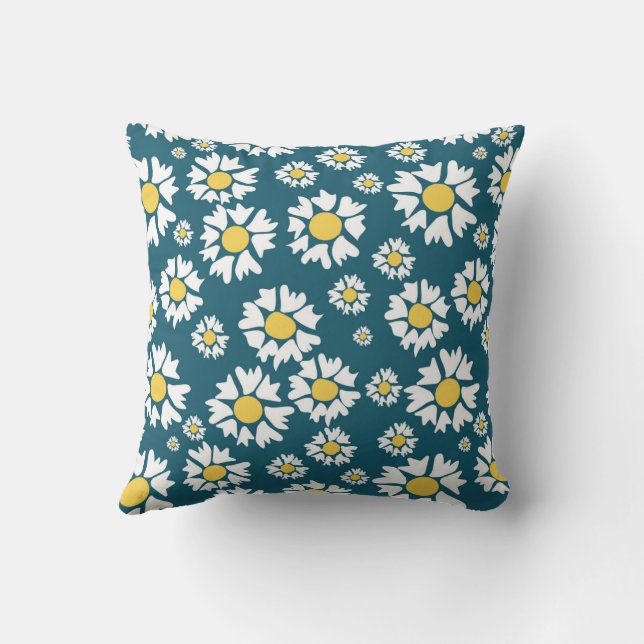 Nahtloses Muster mit Blume Kissen (Rückseite)