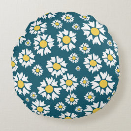 Nahtloses Muster mit Blume Rundes Kissen