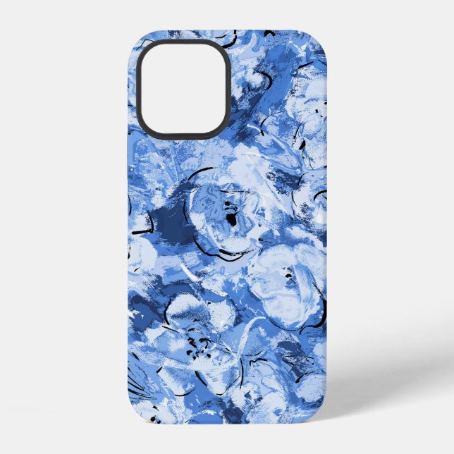 Nahtloses Muster mit Blumen iPhone Hülle (Rückseite)