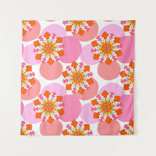 Nahtloses Muster mit bunten Mandalasen. Helle Wandteppich