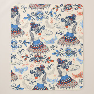  Nahtloses Muster mit Cartoon-Hufmustern, Anima Sherpadecke