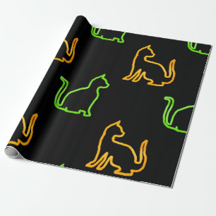 Nahtloses Muster mit Catsabstract,Tier,Kunst,Arti Geschenkpapier