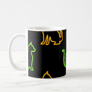 Nahtloses Muster mit Catsabstract,Tier,Kunst,Arti Kaffeetasse