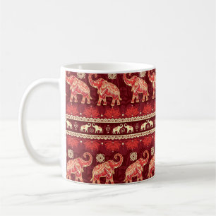 Nahtloses Muster mit Elefanten Kaffeetasse