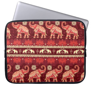 Nahtloses Muster mit Elefanten  Laptopschutzhülle