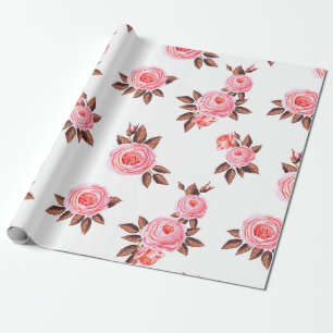 Nahtloses Muster mit englisch rosenschön, schwarz Geschenkpapier