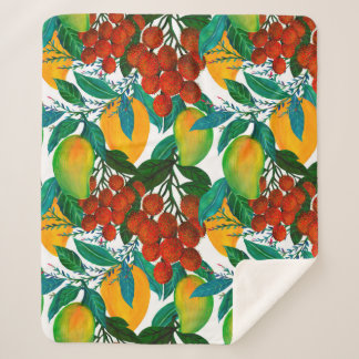 Nahtloses Muster mit frisch leuchtend exotischer M Sherpadecke