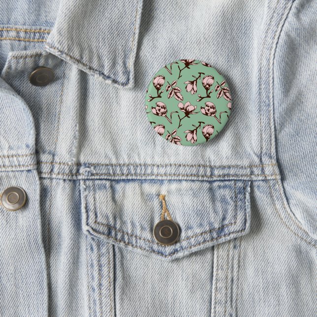 Nahtloses Muster mit Frühlingsknospen der Blume Button (Beispiel)