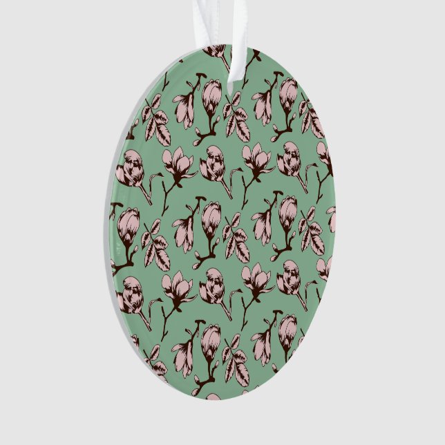 Nahtloses Muster mit Frühlingsknospen der Blume Ornament (Vorderseite)
