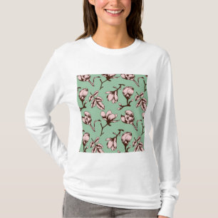 Nahtloses Muster mit Frühlingsknospen der Blume T-Shirt