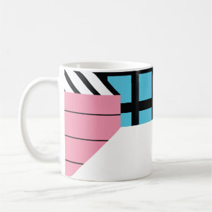Nahtloses Muster mit geometrischen Formen. Kaffeetasse