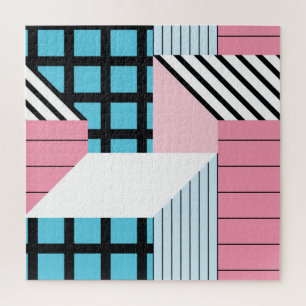 Nahtloses Muster mit geometrischen Formen. Puzzle
