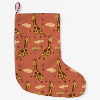 Nahtloses Muster mit Giraffen Kleiner Weihnachtsstrumpf