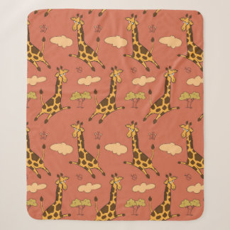 Nahtloses Muster mit Giraffen Sherpadecke
