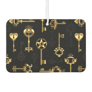 Nahtloses Muster mit Golden Keys Autolufterfrischer