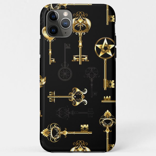 Nahtloses Muster mit Golden Keys Case-Mate iPhone Hülle (Rückseite)