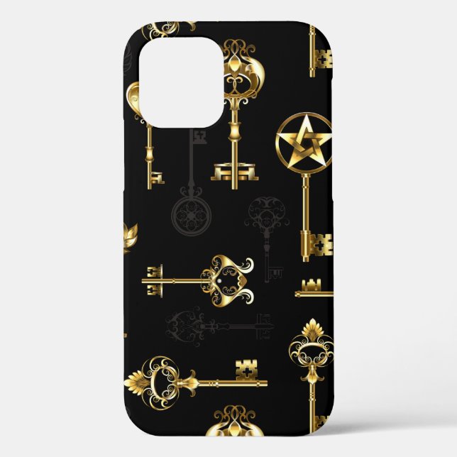 Nahtloses Muster mit Golden Keys Case-Mate iPhone Hülle (Rückseite)