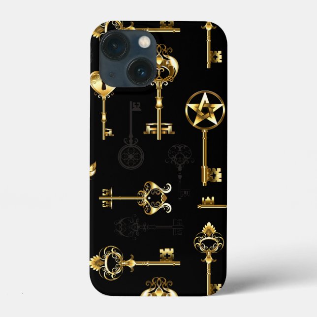 Nahtloses Muster mit Golden Keys Case-Mate iPhone Hülle (Rückseite)