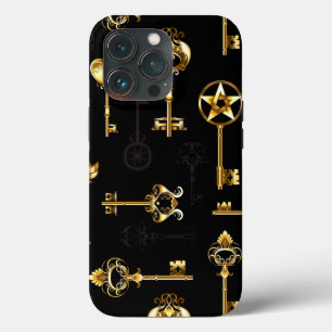 Nahtloses Muster mit Golden Keys Case-Mate iPhone Hülle