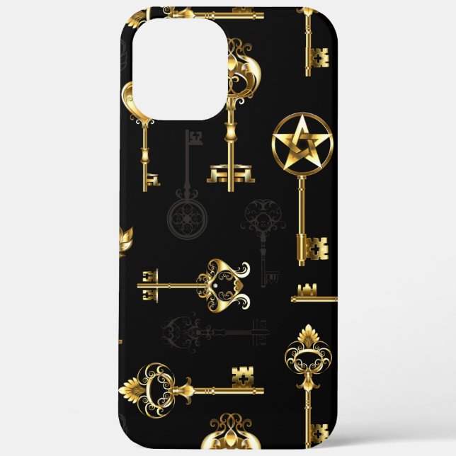 Nahtloses Muster mit Golden Keys Case-Mate iPhone Hülle (Rückseite)