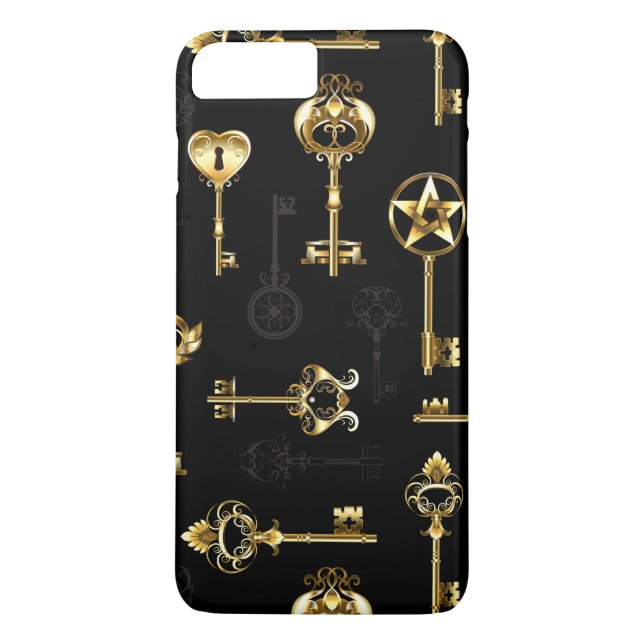 Nahtloses Muster mit Golden Keys Case-Mate iPhone Hülle (Rückseite)