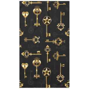Nahtloses Muster mit Golden Keys Tischdecke