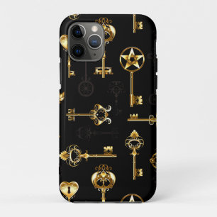 Nahtloses Muster mit goldenen Schlüsseln Case-Mate iPhone Hülle