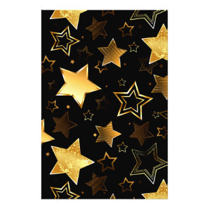 Nahtloses Muster mit goldenen Sternen Fotodruck