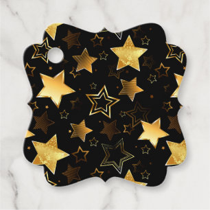 Nahtloses Muster mit goldenen Sternen Geschenkanhänger