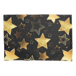 Nahtloses Muster mit goldenen Sternen Kissenbezug