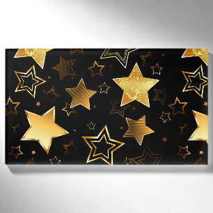 Nahtloses Muster mit goldenen Sternen Namenschild