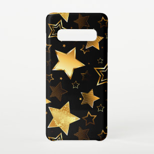 Nahtloses Muster mit goldenen Sternen Samsung Galaxy S10 Hülle