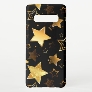 Nahtloses Muster mit goldenen Sternen Samsung Galaxy S10+ Hülle