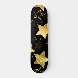 Nahtloses Muster mit goldenen Sternen Skateboard