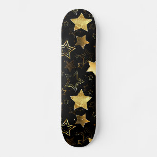 Nahtloses Muster mit goldenen Sternen Skateboard