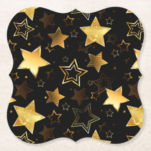 Nahtloses Muster mit goldenen Sternen Untersetzer