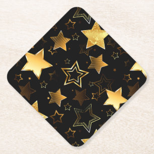Nahtloses Muster mit goldenen Sternen Untersetzer