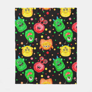 Nahtloses Muster mit handgemalten Wasserfarben nie Fleecedecke