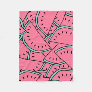 Nahtloses Muster mit handgezeichneten Wassermelone Fleecedecke