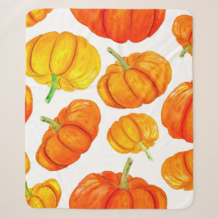 Nahtloses Muster mit handgezeichneter Aquarelloran Sherpadecke