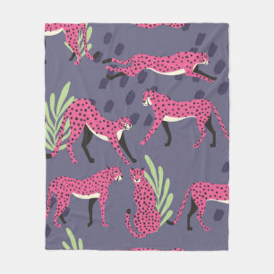 Nahtloses Muster mit handgezogenen exotischen Katz Fleecedecke