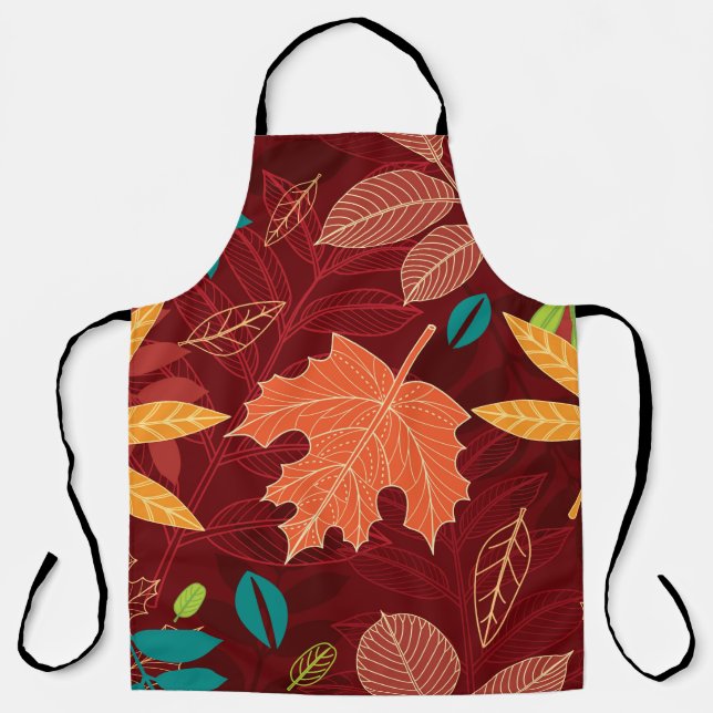 Nahtloses Muster mit Herbstblättern  Schürze (Vorderseite)