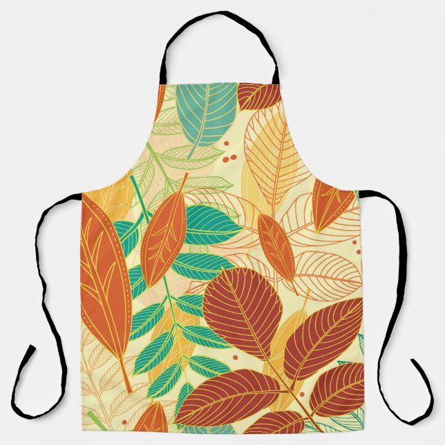 Nahtloses Muster mit Herbstblättern  Schürze (Vorderseite)