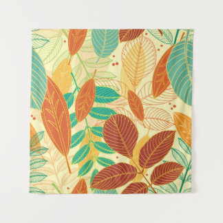 Nahtloses Muster mit Herbstblättern Wandteppich