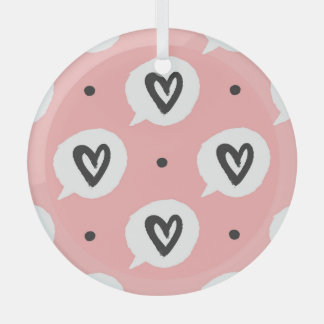 Nahtloses Muster mit Herzen. Ornament Aus Glas