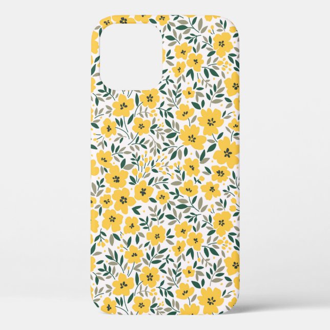 Nahtloses Muster mit kleinen gelben Blumen Case-Mate iPhone Hülle (Rückseite)