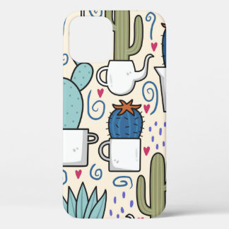 Nahtloses Muster mit Lama, Kaktus, handgezeichnet Case-Mate iPhone Hülle