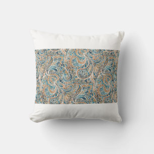 Nahtloses Muster mit mehrfarbigem Paisley-Druck. H Kissen