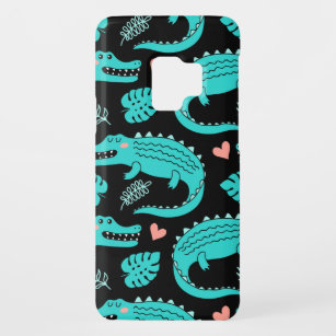 Nahtloses Muster mit niedlichen Cartoon-Krokodilen Case-Mate Samsung Galaxy S9 Hülle