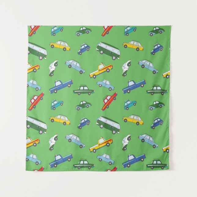 Nahtloses Muster mit niedlichen, handgezogenen Fah Wandteppich (Vorderseite)